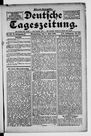 Deutsche Tageszeitung on Jul 6, 1905