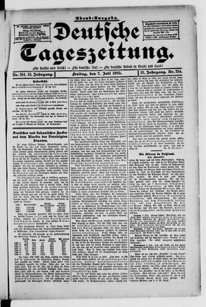 Deutsche Tageszeitung on Jul 7, 1905