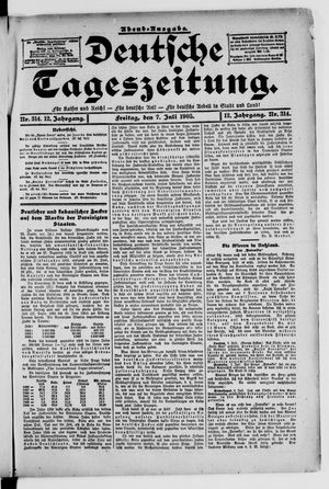 Deutsche Tageszeitung vom 07.07.1905