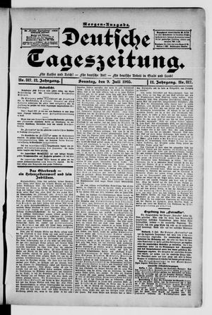 Deutsche Tageszeitung on Jul 9, 1905