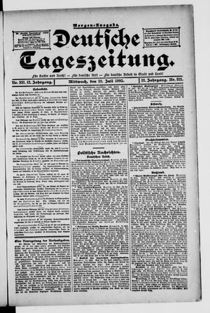 Deutsche Tageszeitung on Jul 12, 1905