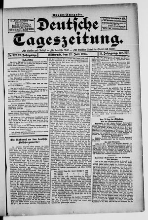 Deutsche Tageszeitung on Jul 12, 1905