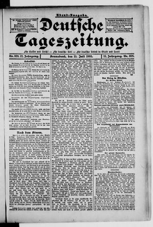 Deutsche Tageszeitung on Jul 15, 1905