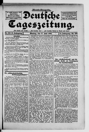 Deutsche Tageszeitung on Jul 17, 1905