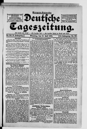 Deutsche Tageszeitung vom 18.07.1905