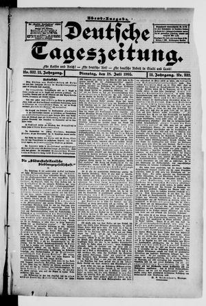 Deutsche Tageszeitung vom 18.07.1905