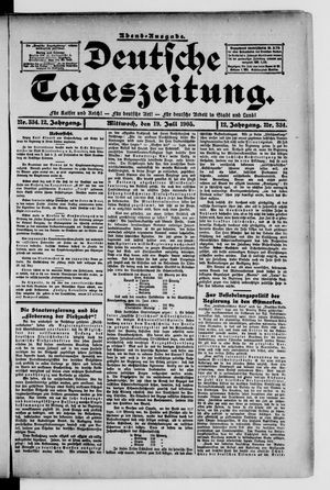 Deutsche Tageszeitung on Jul 19, 1905
