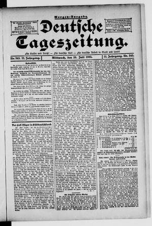 Deutsche Tageszeitung on Jul 26, 1905