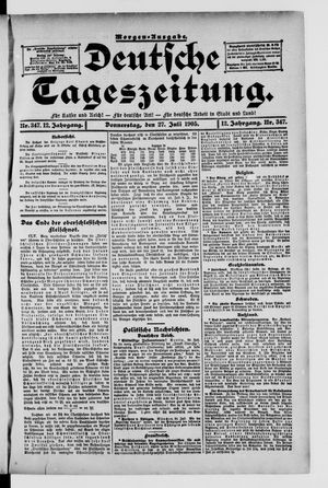 Deutsche Tageszeitung on Jul 27, 1905