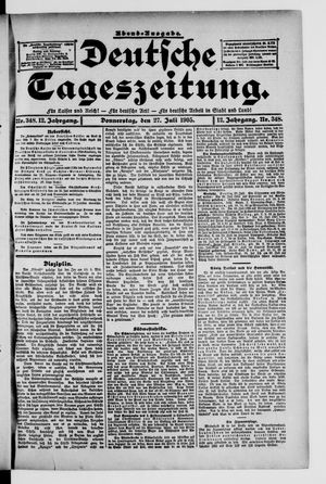 Deutsche Tageszeitung vom 27.07.1905