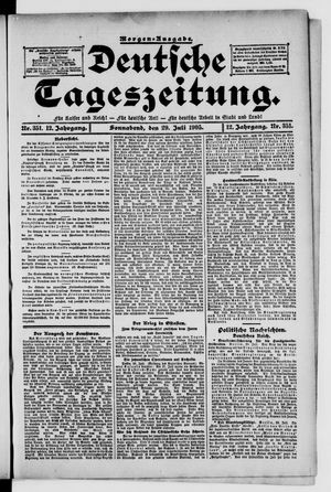 Deutsche Tageszeitung on Jul 29, 1905