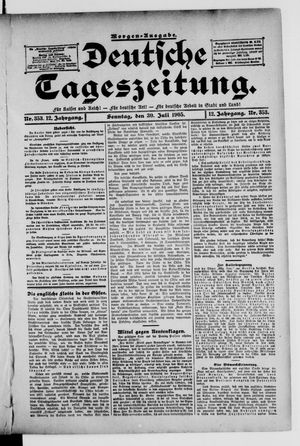 Deutsche Tageszeitung on Jul 30, 1905