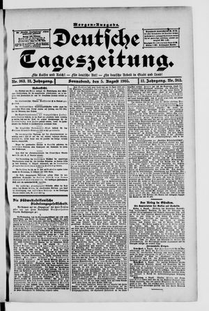 Deutsche Tageszeitung vom 05.08.1905