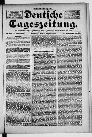 Deutsche Tageszeitung vom 08.08.1905