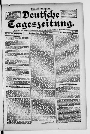 Deutsche Tageszeitung vom 11.08.1905