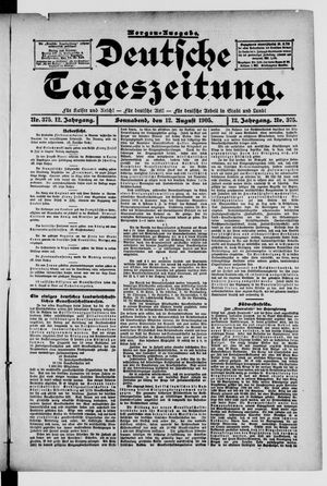 Deutsche Tageszeitung vom 12.08.1905