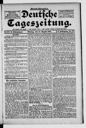 Deutsche Tageszeitung vom 14.08.1905