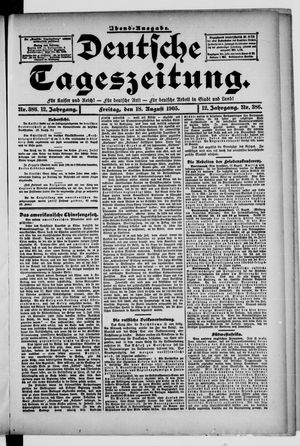 Deutsche Tageszeitung vom 18.08.1905