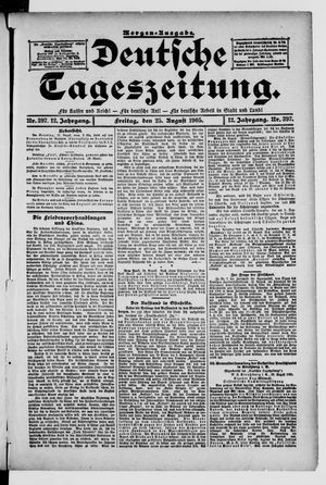 Deutsche Tageszeitung on Aug 25, 1905