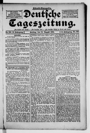 Deutsche Tageszeitung on Aug 25, 1905