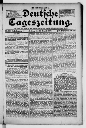 Deutsche Tageszeitung vom 25.08.1905