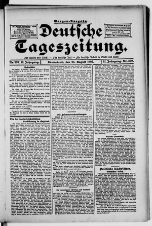 Deutsche Tageszeitung on Aug 26, 1905