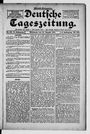 Deutsche Tageszeitung vom 30.08.1905