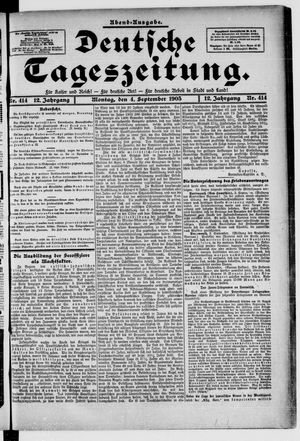 Deutsche Tageszeitung vom 04.09.1905