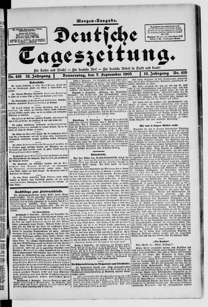 Deutsche Tageszeitung vom 07.09.1905