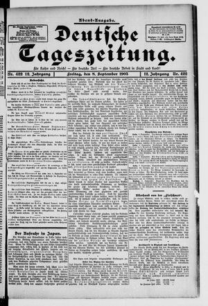 Deutsche Tageszeitung vom 08.09.1905