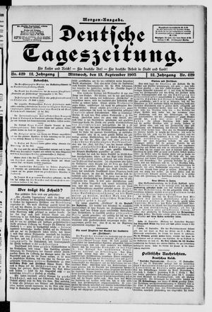 Deutsche Tageszeitung vom 13.09.1905