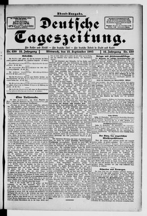 Deutsche Tageszeitung vom 13.09.1905