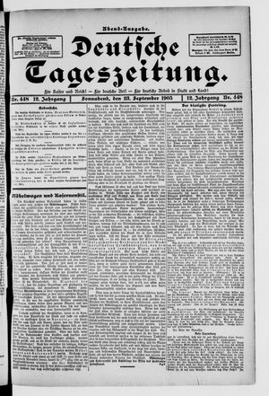 Deutsche Tageszeitung vom 23.09.1905
