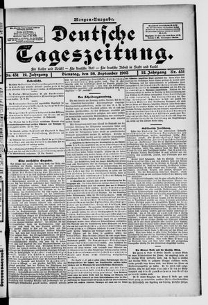Deutsche Tageszeitung vom 26.09.1905