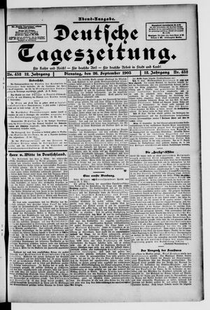 Deutsche Tageszeitung vom 26.09.1905