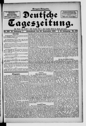 Deutsche Tageszeitung vom 30.09.1905