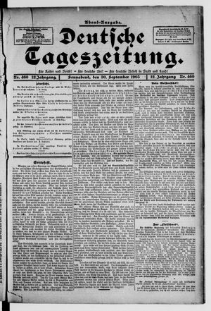 Deutsche Tageszeitung vom 30.09.1905