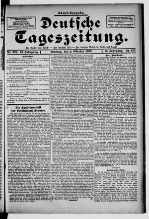 Deutsche Tageszeitung on Oct 9, 1905