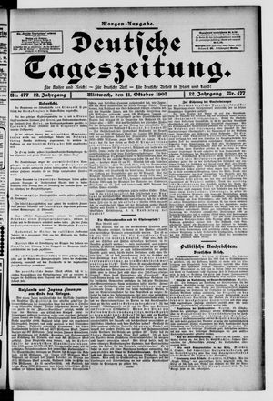 Deutsche Tageszeitung on Oct 11, 1905