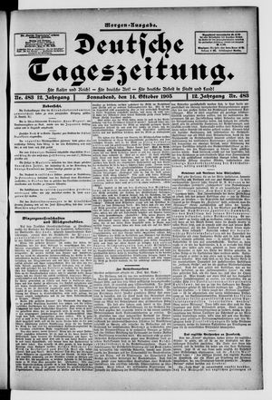 Deutsche Tageszeitung on Oct 14, 1905