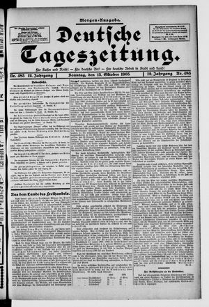 Deutsche Tageszeitung on Oct 15, 1905