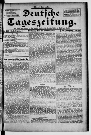 Deutsche Tageszeitung vom 18.10.1905