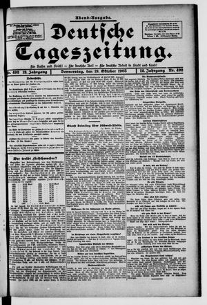 Deutsche Tageszeitung vom 19.10.1905