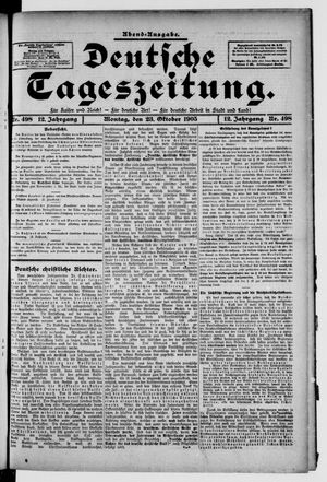 Deutsche Tageszeitung vom 23.10.1905