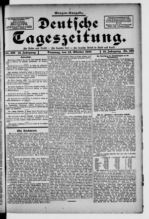Deutsche Tageszeitung vom 24.10.1905