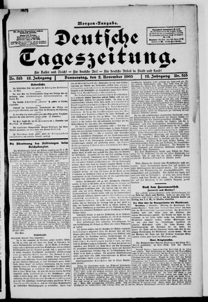 Deutsche Tageszeitung vom 02.11.1905