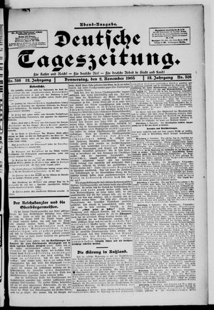 Deutsche Tageszeitung vom 02.11.1905