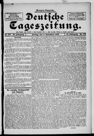 Deutsche Tageszeitung vom 03.11.1905