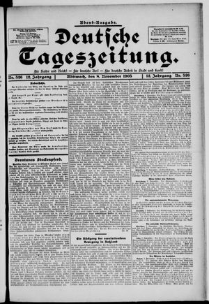 Deutsche Tageszeitung vom 08.11.1905