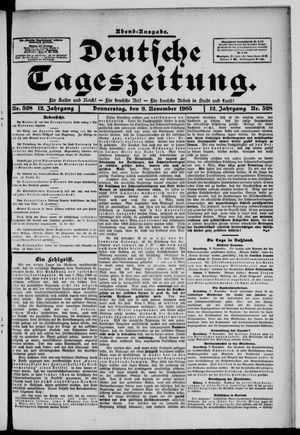 Deutsche Tageszeitung vom 09.11.1905